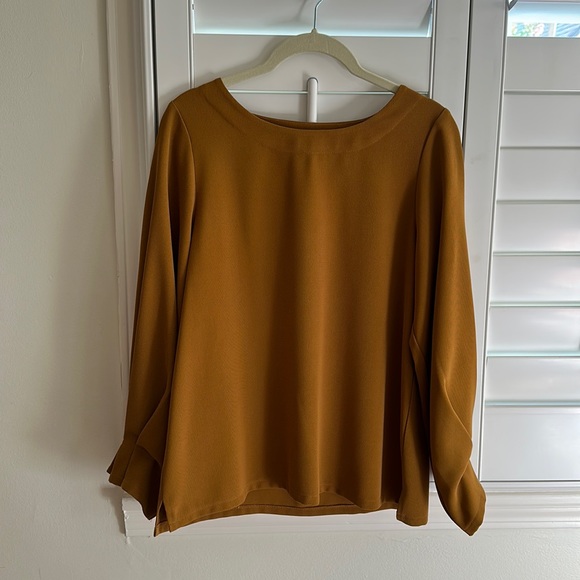 Jade Melody Tam Size Small Gold Bronze Top Blouse - Picture 3 of 7